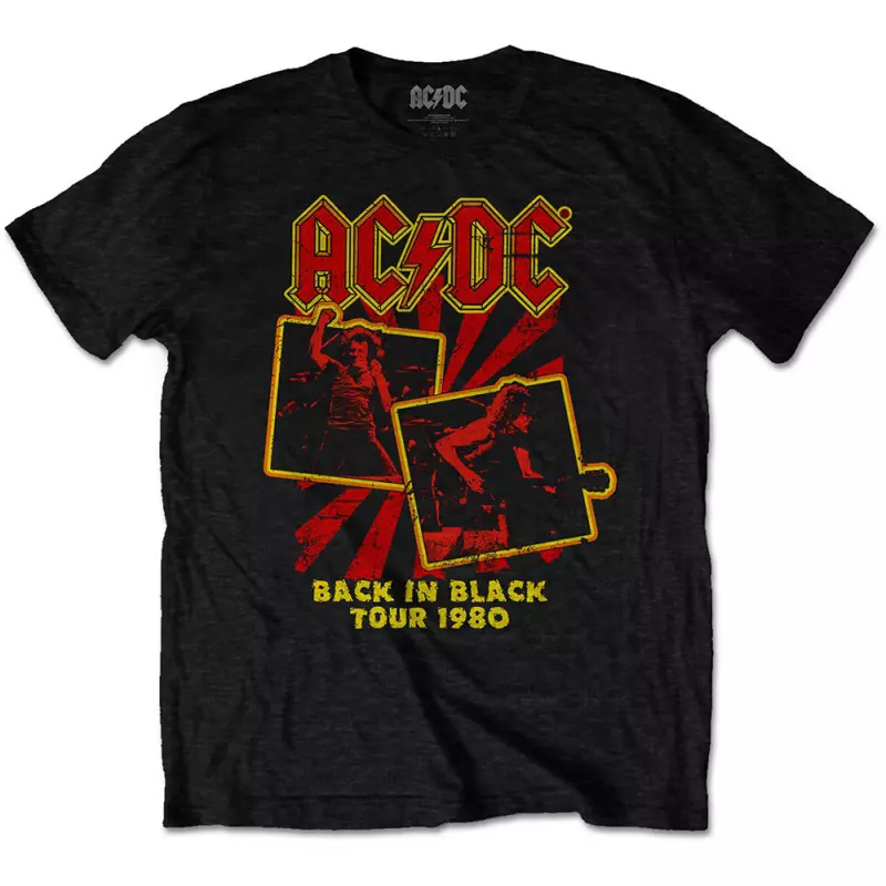 Tričko Back In Black Tour 1980  S