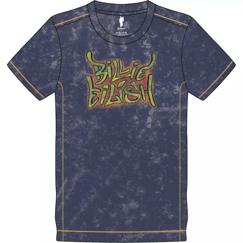 Billie Eilish Unisex T-shirt: Graffiti (wash Collection) (small) S