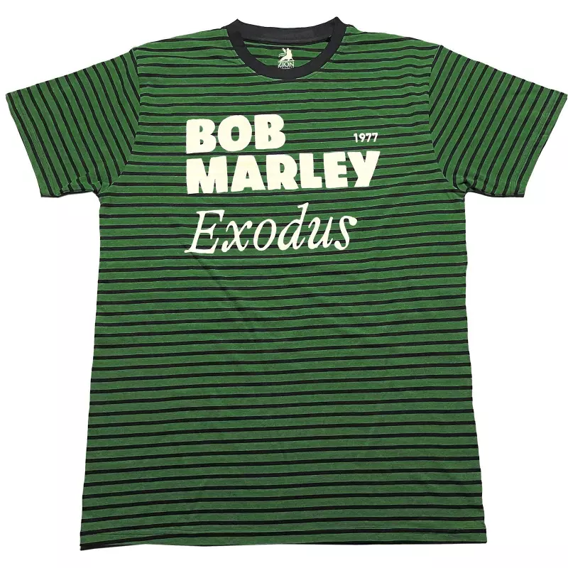 Bob Marley Unisex T-shirt: Exodus (striped) (small) S