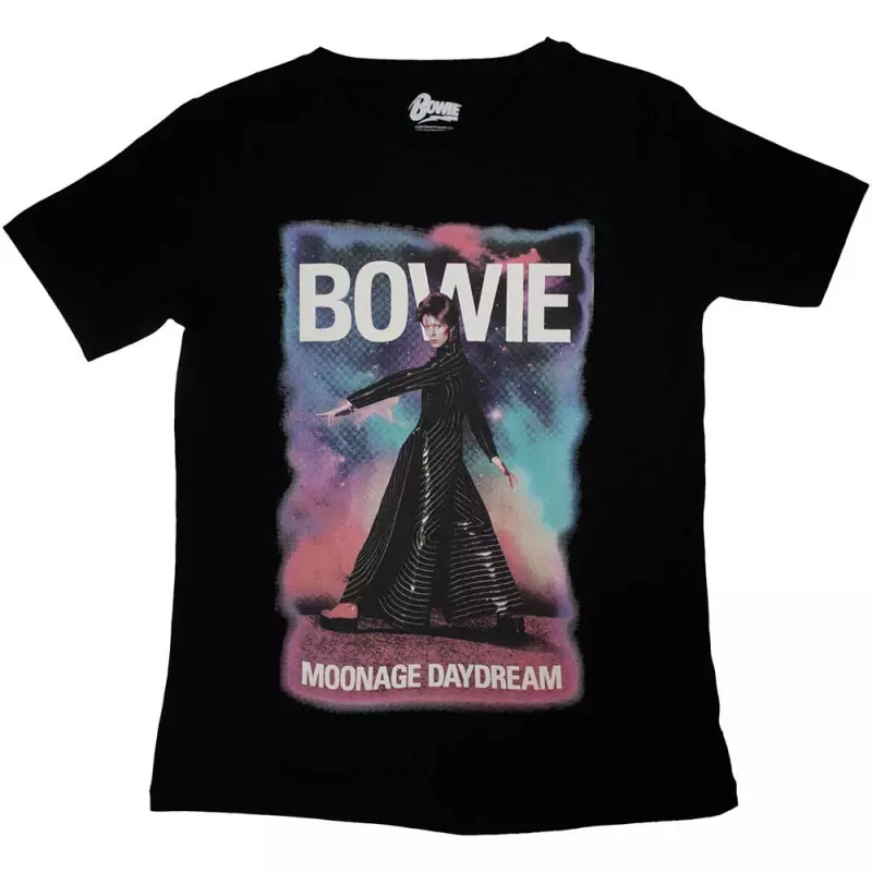 David Bowie Ladies T-shirt: Moonage 11 Fade (small) S