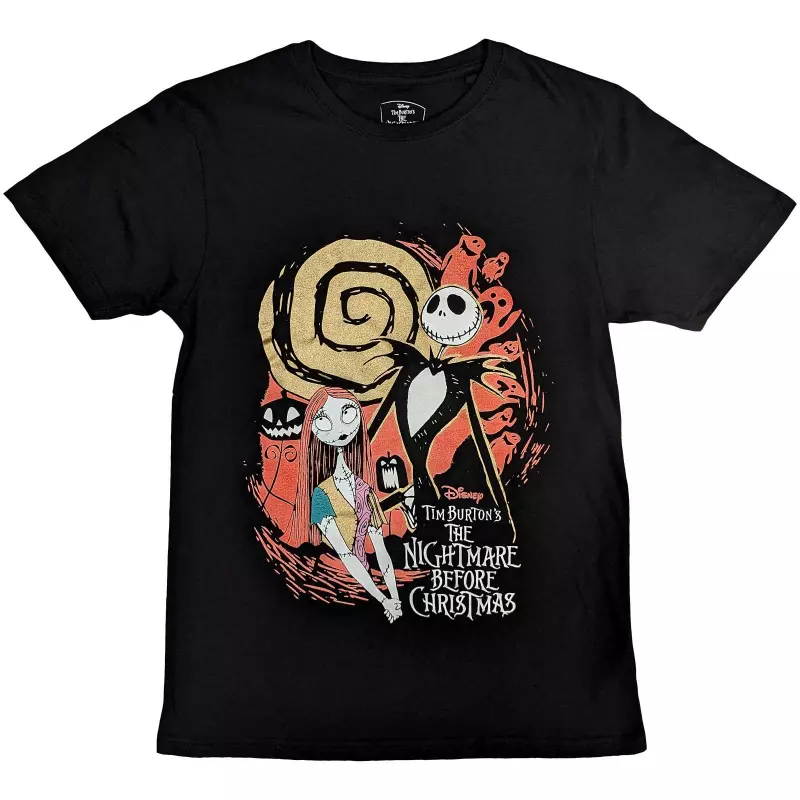 Disney Unisex T-shirt: The Nightmare Before Christmas Ghosts (embellished) (small) S