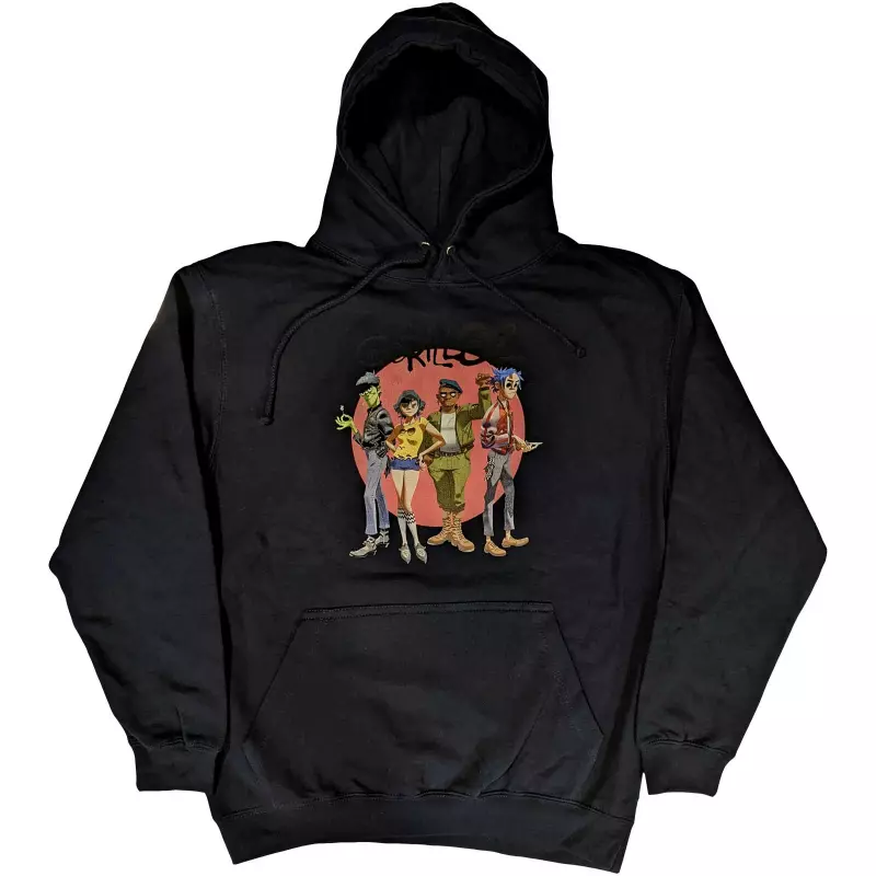Gorillaz Unisex Pullover Hoodie: Group Circle Rise (small) S