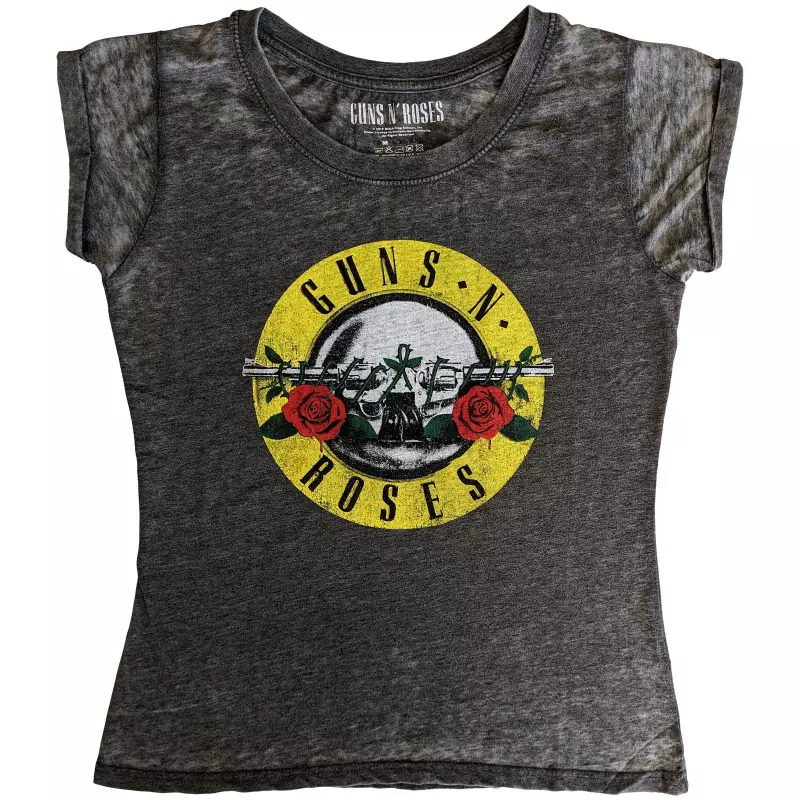 Guns N' Roses Ladies T-shirt: Classic Logo (burnout) (small) S