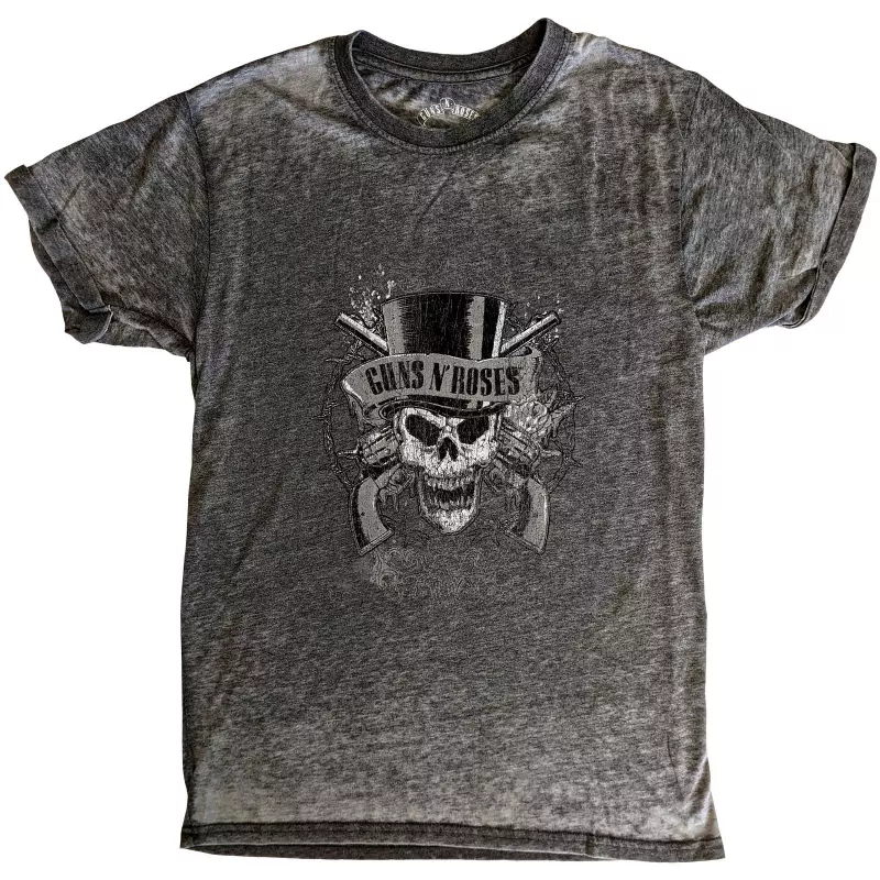 Guns N' Roses Unisex T-shirt: Faded Skull (burnout) (small) S