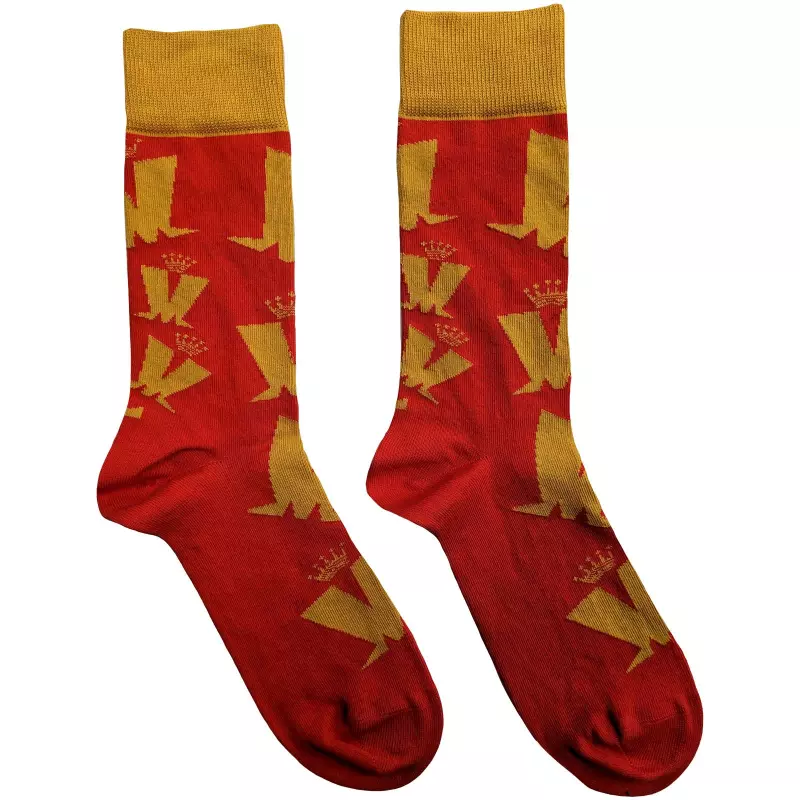 Madness Unisex Ankle Socks: Crown & M Pattern (uk Size 7 - 11) 42 - 47