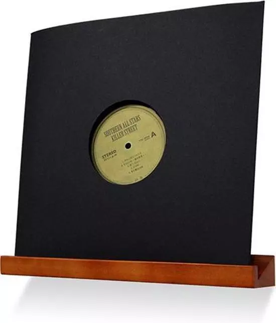 Nástěnný stojan na LP desky dřevěný Třešeň