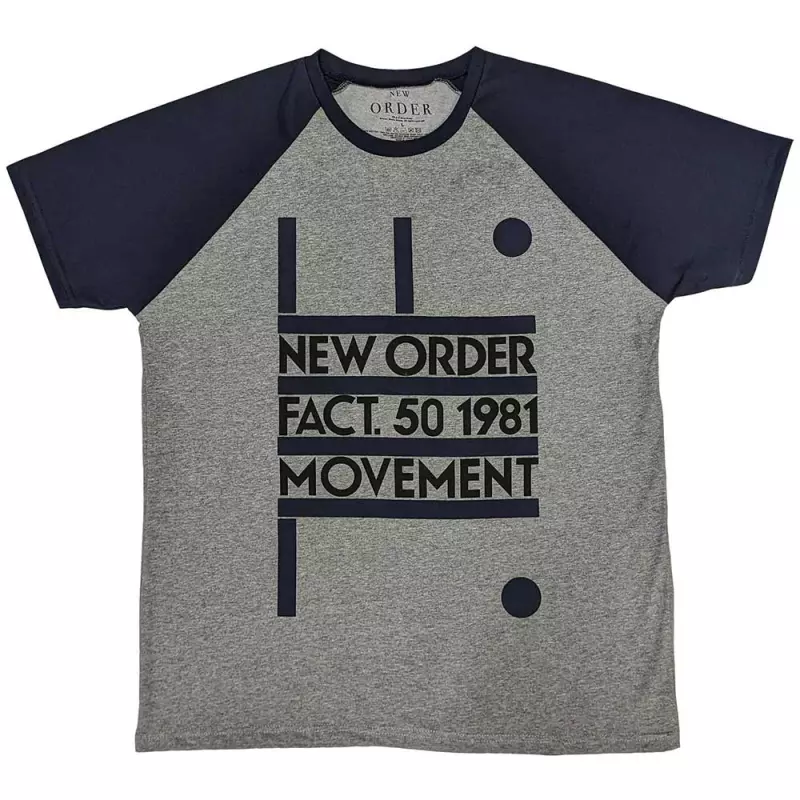 New Order Unisex Raglan T-shirt: Movement (small) S