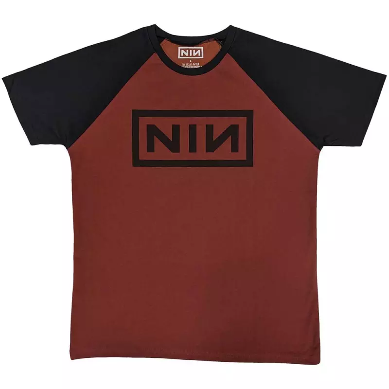 Nine Inch Nails Unisex Raglan T-shirt: Classic Logo (small) S