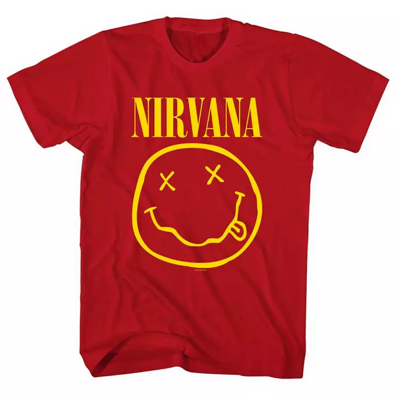 Nirvana Unisex T-shirt: Yellow Smiley (x-small) XS