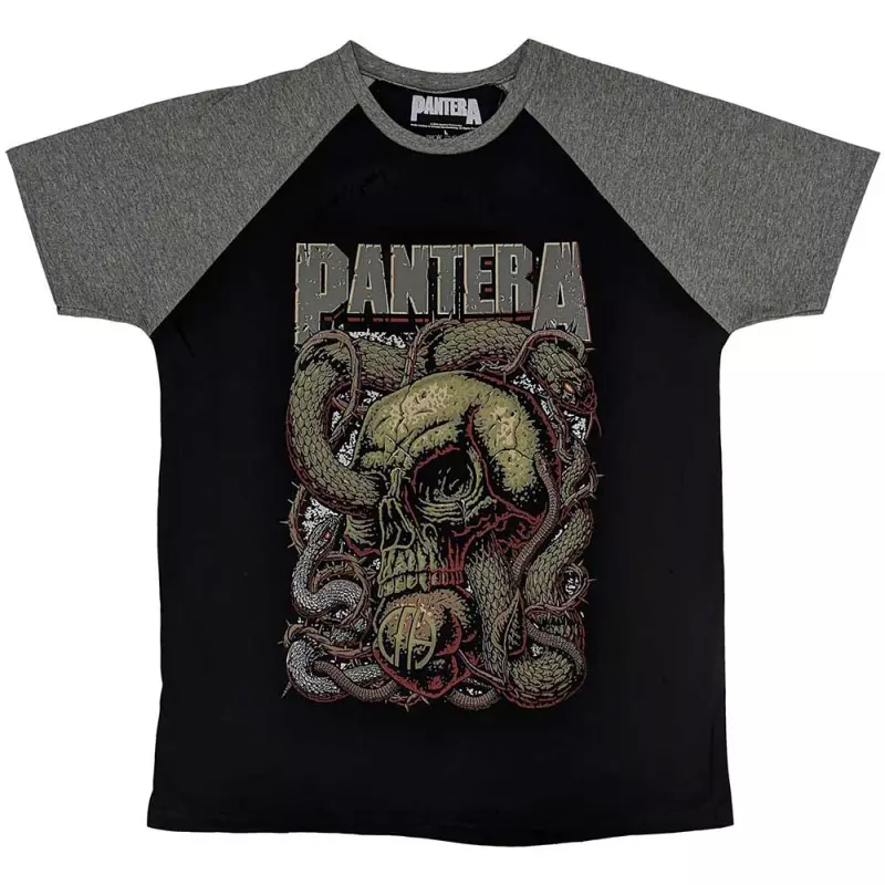 Pantera Unisex Raglan T-shirt: Serpent Skull (small) S