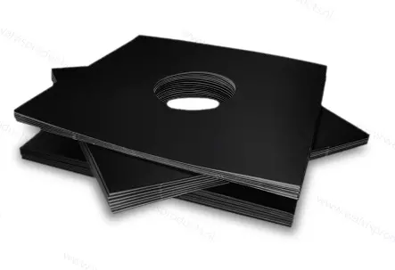 Papírový obal na LP se středovými otvory černý
