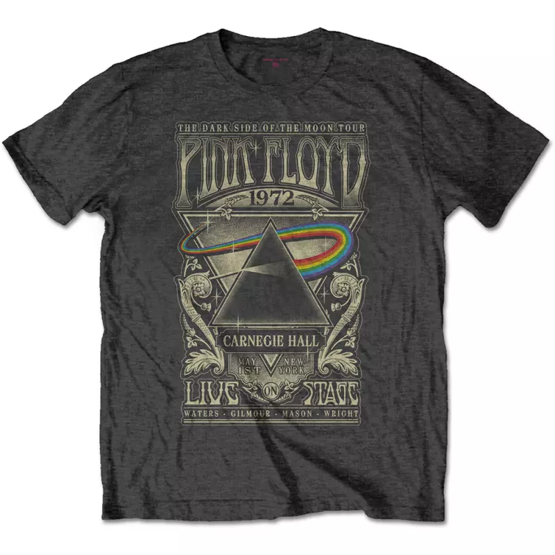 Pink Floyd Unisex T-shirt: Carnegie Hall Poster (x-small) XS