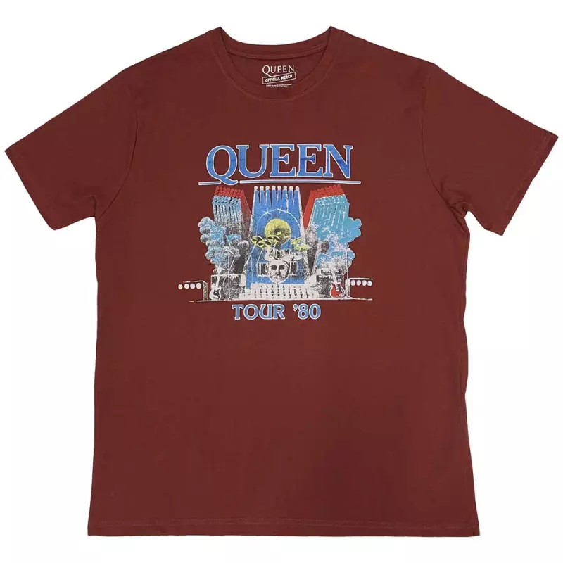Queen Unisex T-shirt: Tour '80 (small) S