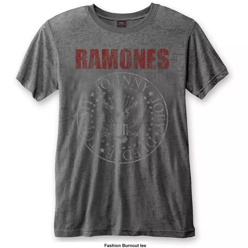 Ramones Unisex T-shirt: Presidential Seal (burnout) (small) S