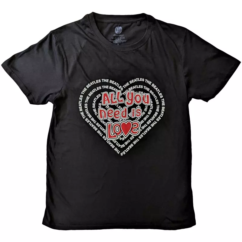The Beatles Unisex T-shirt: All You Need Is Love Heart (small) S