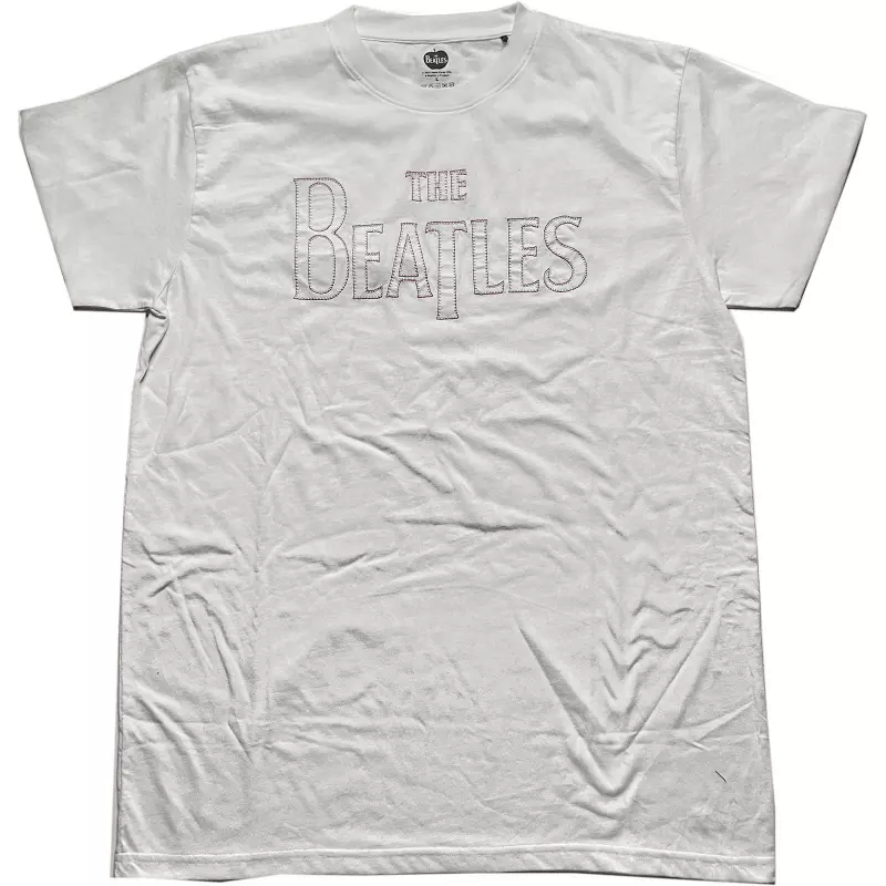 The Beatles Unisex T-shirt: Drop T Logo (embroidered) (small) S