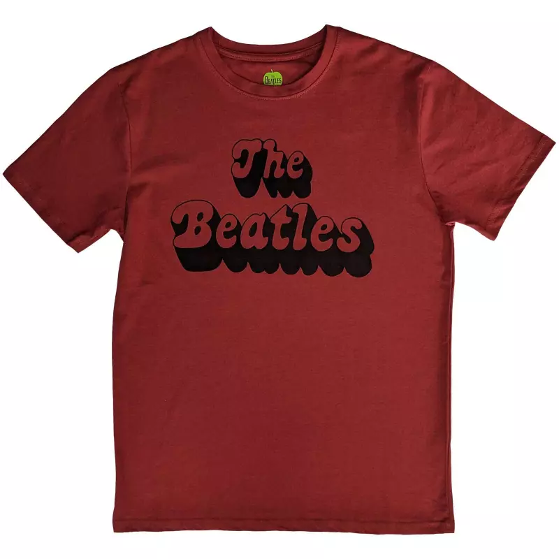 The Beatles Unisex T-shirt: Text Logo Shadow (small) S