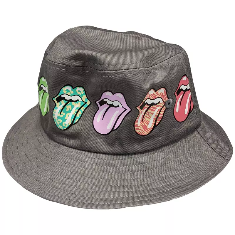 The Rolling Stones Unisex Bucket Hat: Multi-tongue Pattern (small/medium) Small/Medium