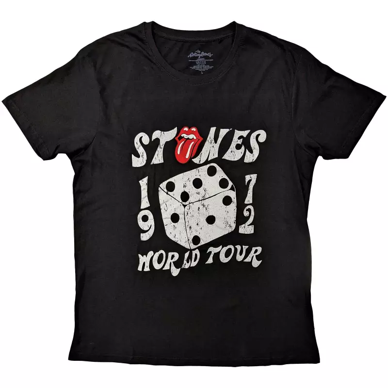 The Rolling Stones Unisex T-shirt: Dice Tour '72 (small) S