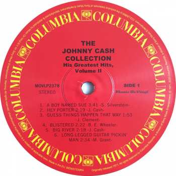 LP Johnny Cash:  His Greatest Hits, Volume II 16147