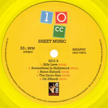 LP 10cc: Sheet Music LTD | CLR 143223
