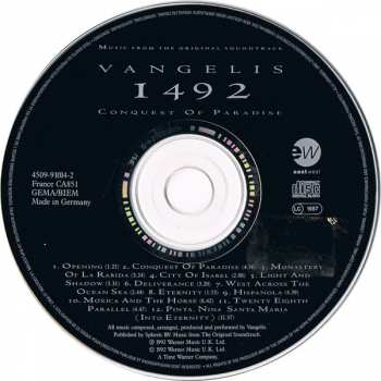 CD Vangelis: 1492 – Conquest Of Paradise (Music From The Original Soundtrack) 172