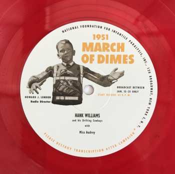 LP Hank Williams With His Drifting Cowboys: 1951 March Of Dimes LTD | CLR 22835