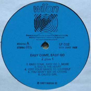 LP 2 plus 1: Easy Come, Easy Go 42122