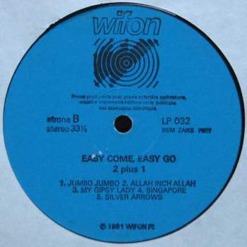 LP 2 plus 1: Easy Come, Easy Go 42122