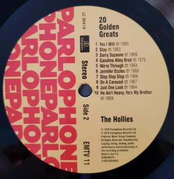 LP The Hollies: 20 Golden Greats. 309