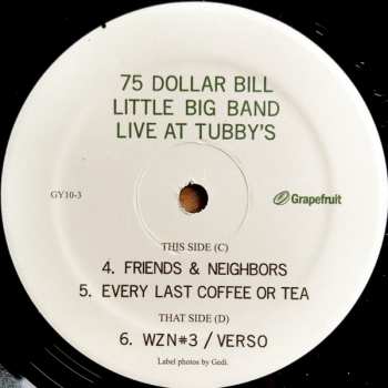 LP 75 Dollar Bill: Live At Tubby's 89939