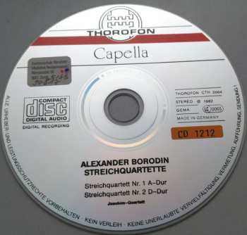 CD Alexander Borodin: Die Streichquartette  529021