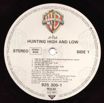 LP a-ha: Hunting High And Low 497005