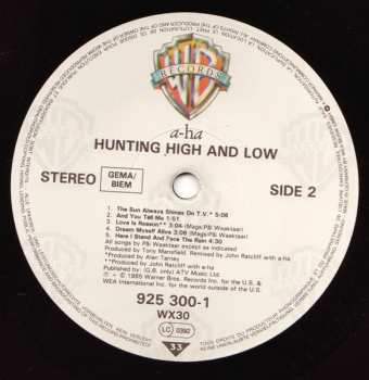 LP a-ha: Hunting High And Low 497005