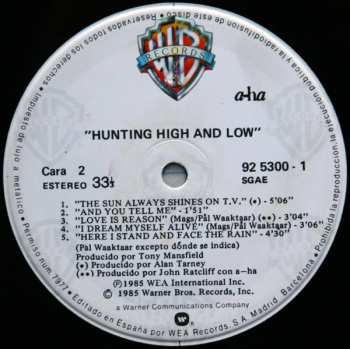 LP a-ha: Hunting High And Low 543282