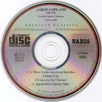 CD Aaron Copland: Appalachian Spring / Clarinet Concerto / Quiet City 307982