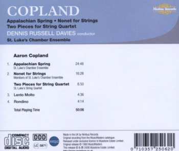 CD Aaron Copland: Appalachian Spring - Nonet For Strings - Two Pieces For String Quartet