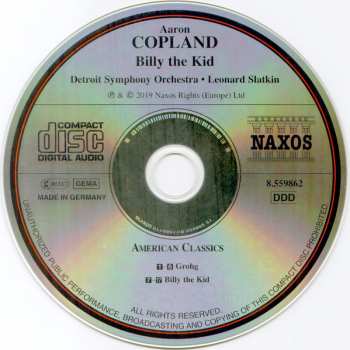 CD Aaron Copland: Billy The Kid (Complete Ballet) - Grohg (One-Act Ballet) 181309