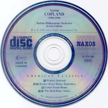 CD Aaron Copland: Rodeo (Four Dance Episodes) / The Red Pony (Suite) / Prairie Journal / Letter From Home 484685