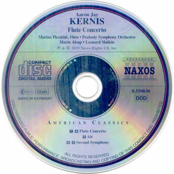 CD Aaron Jay Kernis: Flute Concerto / Air / Symphony No. 2 343930