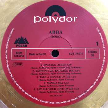 2LP ABBA: Gold (Greatest Hits) / Gold Vinyl LTD | CLR