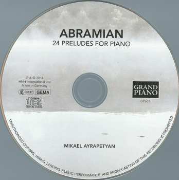 CD Eduard Abramian: 24 Preludes For Piano 374130