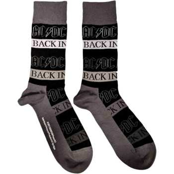 Merch AC/DC: Ac/dc Unisex Ankle Socks: Back In Black (black) (uk Size 4 - 7) 36 - 42