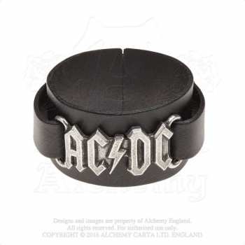 Merch AC/DC: Kožený Náramek Logo Ac/dc
