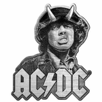 Merch AC/DC: Placka Angus Ocel