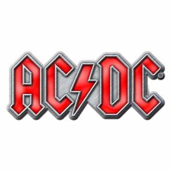 Merch AC/DC: Placka Red Logo Ac/dc Ocel