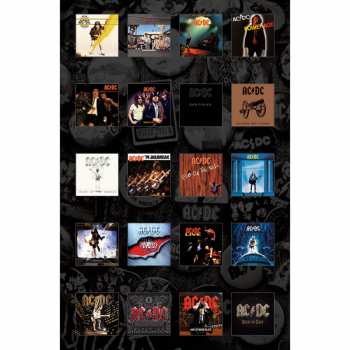 Merch AC/DC: Textilní Plakát Albums