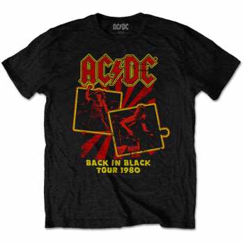 Merch AC/DC: Tričko Back In Black Tour 1980 