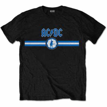 Merch AC/DC: Tričko Blue Logo Ac/dc & Stripe 