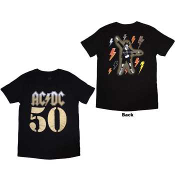 Merch AC/DC: Ac/dc Unisex T-shirt: Bolt Array (back Print) (medium) M